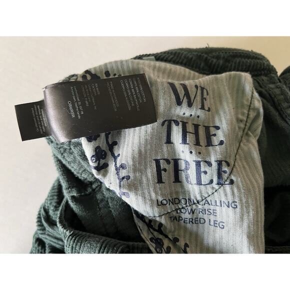 We the Free | Free People Corduroy Pants Womens Green Ankle Zipper Hipster- 28 - Picture 7 of 9